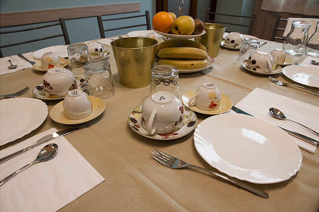 Tavola per colazione apparecchiata Bed and Breakfast Lomellina
